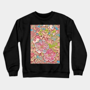 Pink Lunapic Geraniums Crewneck Sweatshirt